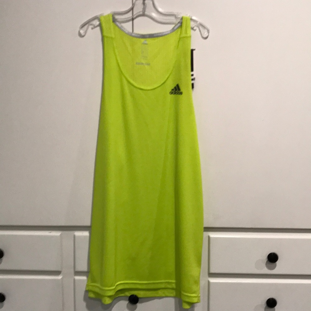 Adidas yellow workout tank